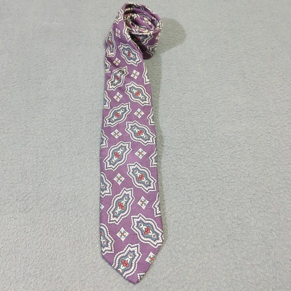 Polo Ralph Lauren Silk Tie Men's 3x57 Purple Patterned